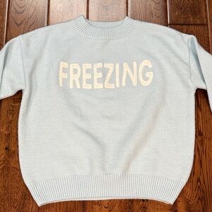 Pink Lily Freezing light blue sweater NEW sz Medium